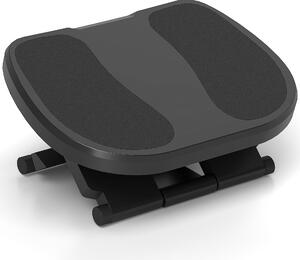 HOMCOM Podložka pod nohy, výškově nastavitelná stolička, ergonomická podložka pod nohy, pro domácí kancelář, kancelář, šedá | Aosom