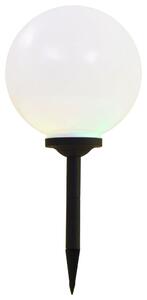 Zahradní solární lampy 2 ks LED kulovité 30 cm RGB