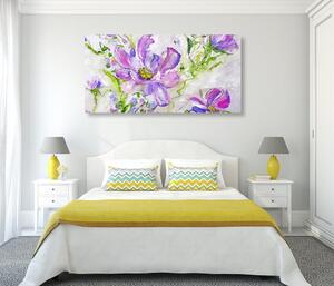 Obraz moderní malované letní květiny