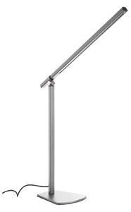 LED stolní lampa Marek, stmívatelná, stříbrná