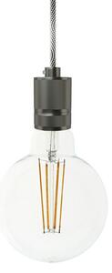 Retro objímka na žárovku s kabelem a rozetou Metal E27 Barva: mosaz, Žárovka: bez žárovky