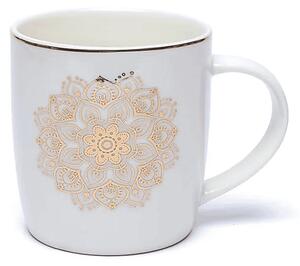 Hrnek se sítkem - Mandala zelená - porcelán