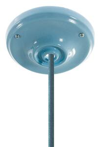Objímka na žárovku s kabelem a rozetou Porcelain Color E27 Barva: světle modrá, Žárovka: bez žárovky