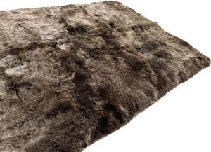 Kožený koberec z ovčí kůže - střižený chlup - hnědá kaštan - 3K - rovný 3 kůže Střižený chlup 5 cm