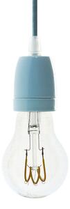 Objímka na žárovku s kabelem a rozetou Porcelain Color E27 Barva: světle modrá, Žárovka: bez žárovky
