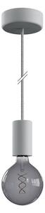 Venkovní závěsná objímka na žárovku s kabelem 1,5m EIVA ELEGANT IP65 Barva: ledovcově šedá, Žárovka: bez žárovky