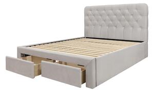 HALMAR Čalouněná postel MARISOL se zásuvkami 160x200 béžová