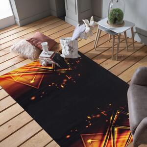 Černý koberec s výrazným vzorem Šířka: 60 cm | Délka: 100 cm