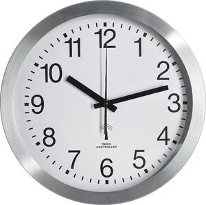 NÁSTĚNNÉ HODINY barvy stříbra, bílá 25 cm Ambia Home - Nástěnné hodiny