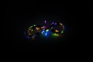 Nexos 59016 LED osvětlení - stříbrný drát - 60 LED barevné