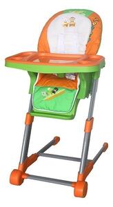 Dětská multifunkční jídelní židle Euro Baby - oranžová, zelená