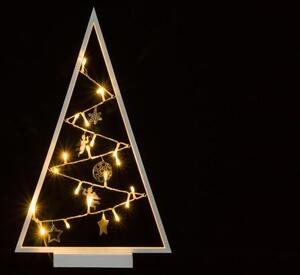Světelná dekorace šedá - Vánoce - 15 LED teple bílá Nexos D57416