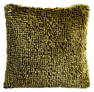 CHLUPATÝ DEKORAČNÍ POVLAK NA POLŠTÁŘ SHAGGY1 40X40 CM TMAVĚOLIVOVÁ