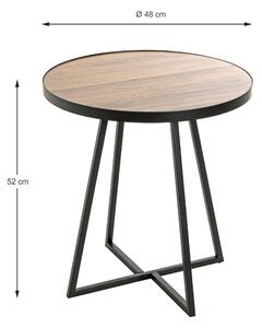 Přístavný stolek CATANIA 2 dub bologna/černá