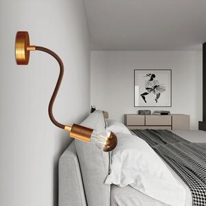 Nástěnná lampa s husím krkem E27 Flex Metal Drop 30cm Barva: kartáčovaná měď