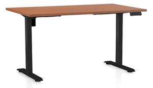 Výškově nastavitelný stůl OfficeTech B, 120 x 80 cm - černá podnož Barva: Třešeň