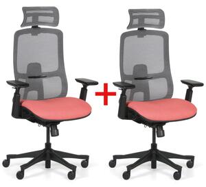 Kancelářská židle JANE 1+1 ZDARMA, červená
