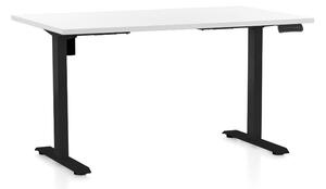 Výškově nastavitelný stůl OfficeTech B, 120 x 80 cm - černá podnož Barva: Buk