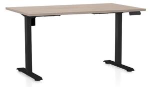 Výškově nastavitelný stůl OfficeTech B, 120 x 80 cm - černá podnož Barva: Černá