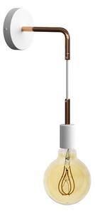 Retro nástěnná lampa s ramenem Fermaluce Metal E27 Barva: bílá - měď, Žárovka: bez žárovky