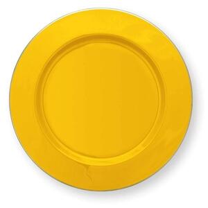 Pip Studio Pip Chique kovový talíř Ø32cm, žlutý (Velký kovový talíř)