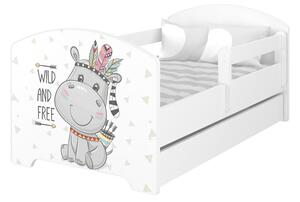 BabyBoo Dětská postel 140 x 70cm - Hippo