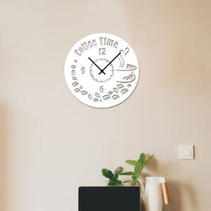 Dřevo života | Nástěnné hodiny COFFEE TIME | Barva: Ořech | Velikost hodin: 40x40