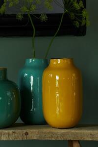 Pip studio oválná kovová váza 30 cm, žlutá