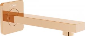 Mexen CUBE, podomítkové vanové rameno 16cm, růžové-zlato, 79370-60