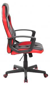 MODERNHOME Otočná herní židle FERO červeno-černá