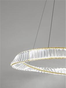 Nova Luce Závěsné designové svítidlo Aurelia 1, zlaté, ø 80cm, twist