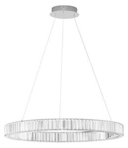 Nova Luce Závěsné designové svítidlo Aurelia 1, stříbrné, ø 80cm