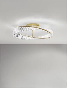 Nova Luce Stropní designové svítidlo Aurelia, ø 60cm, zlaté, twist