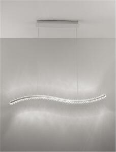 Nova Luce Závěsné designové svítidlo Aurelia, stříbrné, d. 100cm