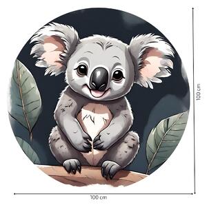PIPPER. Kruhová samolepka na zeď "Koala" Velikost: 100cm
