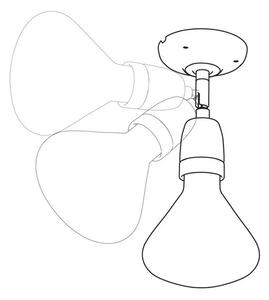 Industriální nástěnné svítidlo Fermaluce E27 se stínidlem Swing Barva: bílá - měď, Žárovka: bez žárovky