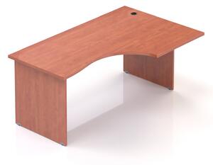 NABYTEK-DESIGNOVY.CZ - BKA20 03 - Kancelářský rohový stůl pravý KOMFORT, dřevěná podnož, 160x70/100x76 cm, calvados