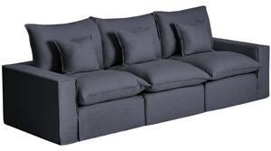 Kave Home Tmavě šedá pohovka Anarela 310 cm s odnímatelným potahem