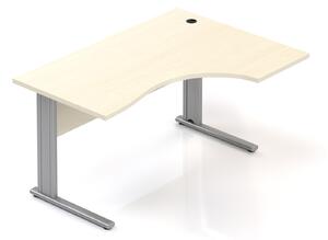 NABYTEK-DESIGNOVY.CZ - BPR18 12 - Kancelářský stůl rohový pravý Komfort, kovová podnož, 140x70/100x76 cm