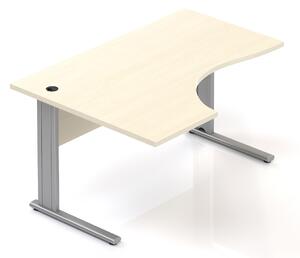 NABYTEK-DESIGNOVY.CZ - BPR19 12 - Kancelářský stůl rohový levý Komfort, kovová podnož, 140x70/100x76 cm