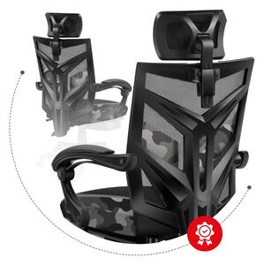 Huzaro Herní židle Combat 5.0 s výsuvnou podnožkou - šedá