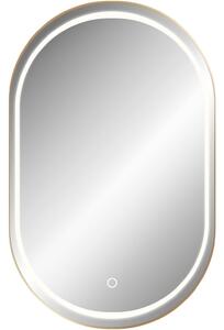 Rea OLL, LED zrcadlo 60x90 cm se zlatým matným rámem, HOM-02509