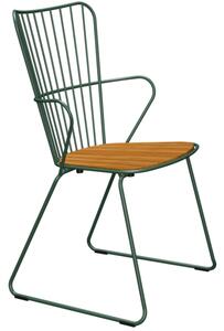 DNYMARIANNE -25% Zelená kovová zahradní židle HOUE Paon