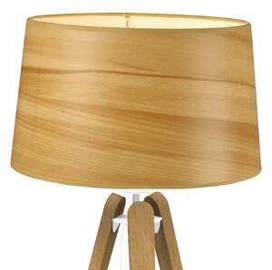 Stolní lampa Essence LT, stínidlo dřevo-bavlna