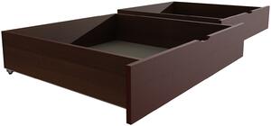 Úložné prostory masiv borovice / LTD (Barva dřeva: bezbarvý lak, Délka ložné plochy postele: 200 cm, Typ postele: s přistýlkou)