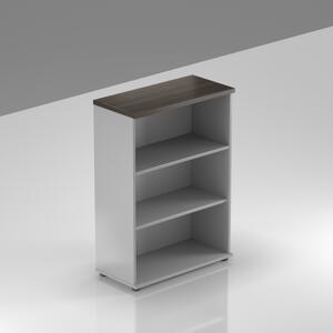 NABYTEK-DESIGNOVY.CZ - Kancelářský regál KOMFORT, 80×38,5×113 cm, bez dveří, kaštan/šedá – S380 07