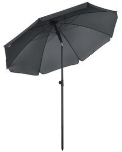 Plážový slunečník Outsunny Ø180 cm UV 50+ Odolný proti větru Stabilní plážový slunečník s UV ochranou Odolný proti bouři Balkonový slunečník Skládací