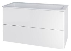 Mereo Mereo, Siena, koupelnová skříňka s umyvadlem z litého mramoru 101 cm, bílá, antracit, černá, CN412M2