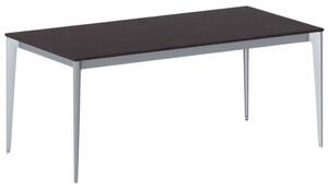 Kancelářský stůl PRIMO ACTION, šedostříbrná podnož, 1800 x 900 mm, wenge