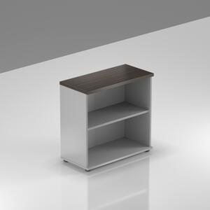 NABYTEK-DESIGNOVY.CZ - SB280 07 - Kancelářský regál Komfort, 80x38,5x76 cm, bez dveří , kaštan/šedá